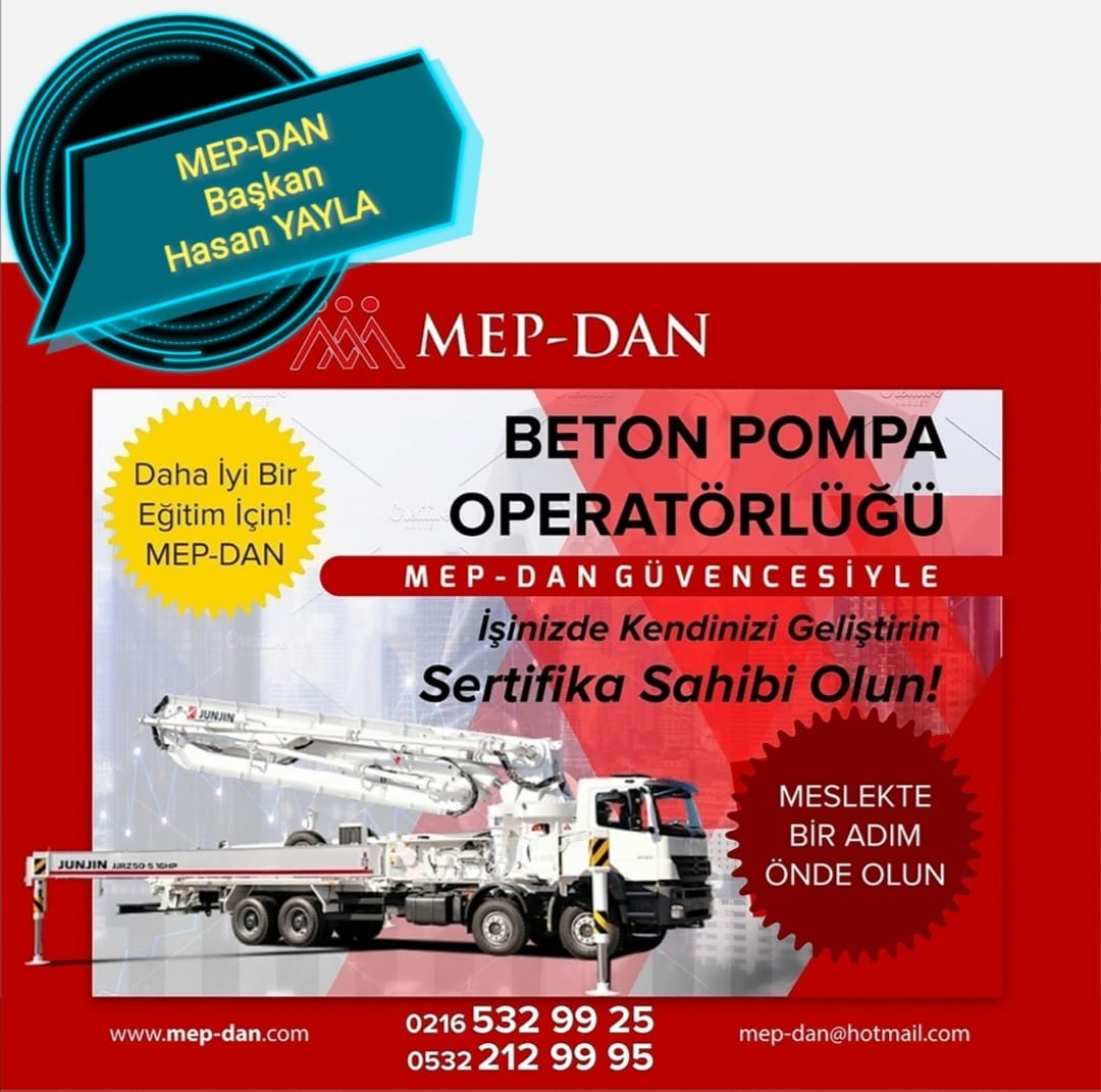 beton pompa operatorlugu